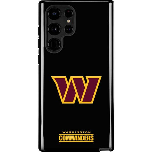 NFL Washington Commanders Black Background Galaxy Cases