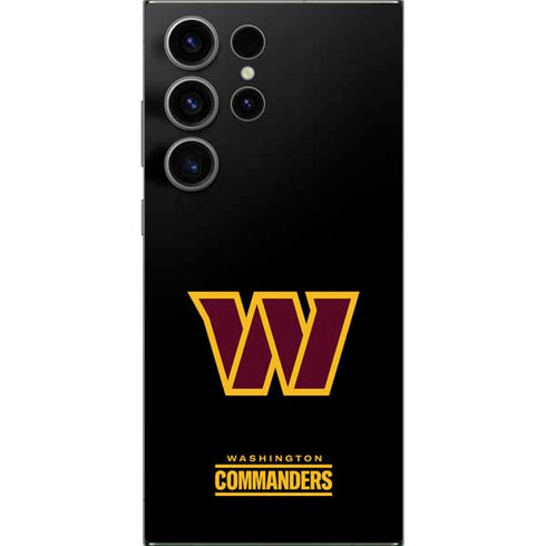 NFL Washington Commanders Black Background Galaxy S25 Ultra Skin