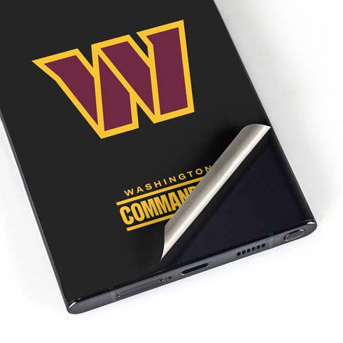 NFL Washington Commanders Black Background Galaxy S25 Ultra Skin