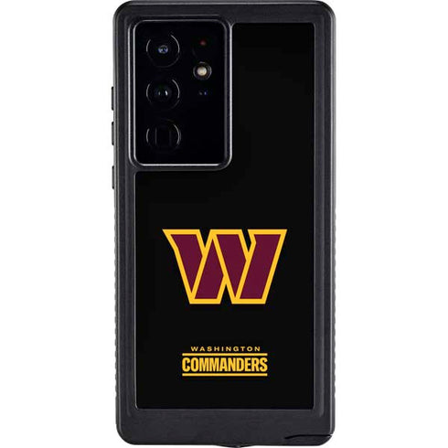 NFL Washington Commanders Black Background Galaxy S24 Ultra Waterproof Case