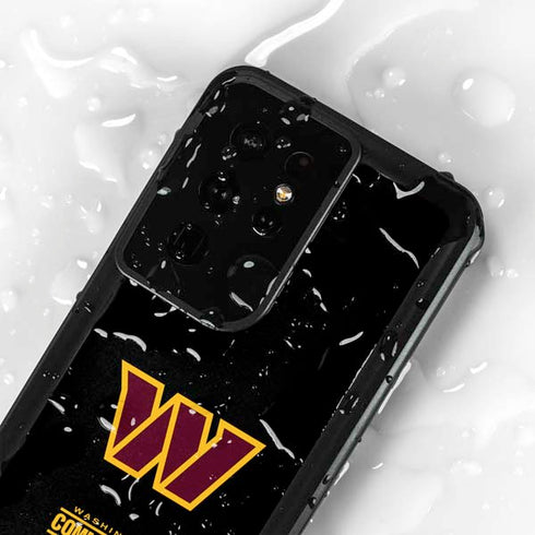 NFL Washington Commanders Black Background Galaxy S24 Ultra Waterproof Case