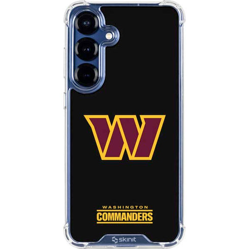 NFL Washington Commanders Black Background Galaxy S25 FE Clear Case