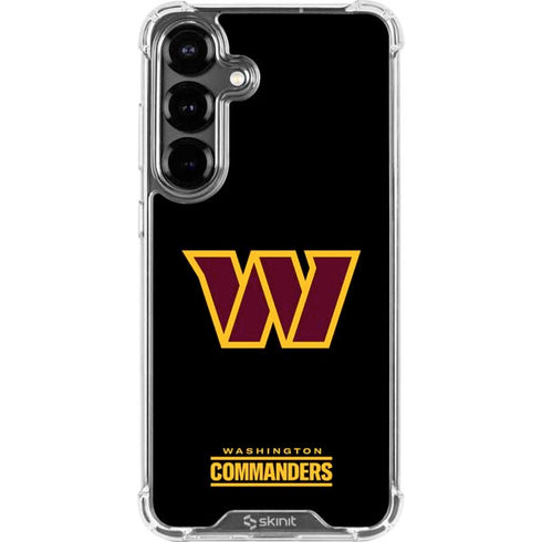 NFL Washington Commanders Black Background Galaxy S26 Clear Case