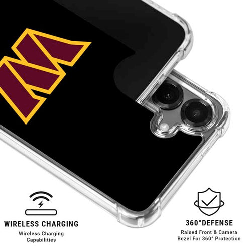 NFL Washington Commanders Black Background Galaxy S26 Clear Case