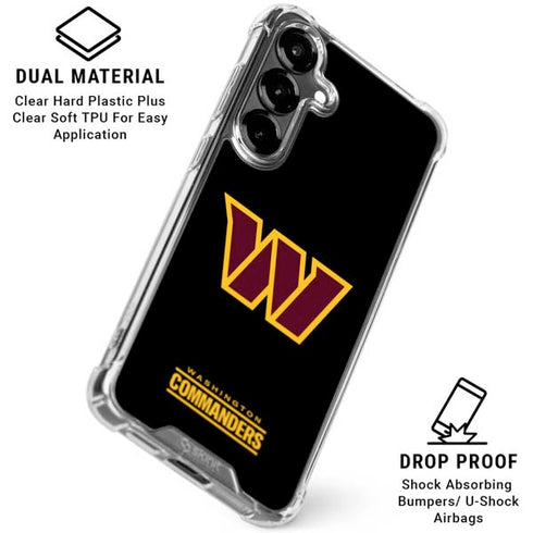 NFL Washington Commanders Black Background Galaxy S26 Clear Case