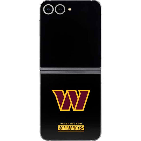 NFL Washington Commanders Black Background Galaxy Z Flip6 Skin