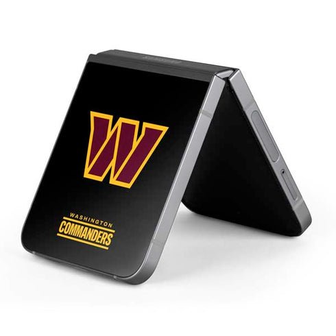 NFL Washington Commanders Black Background Galaxy Z Flip6 Skin