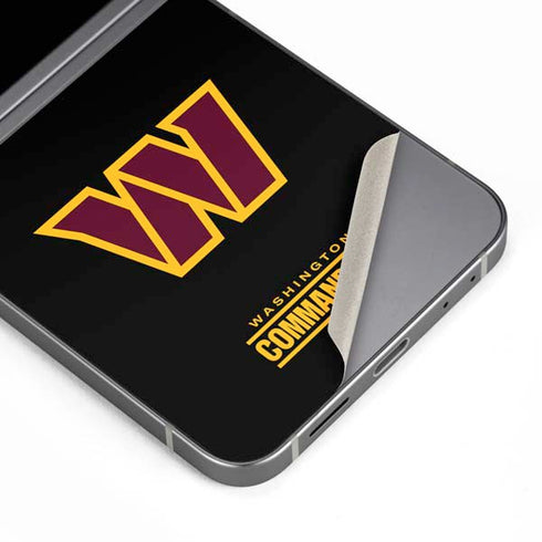 NFL Washington Commanders Black Background Galaxy Z Flip6 Skin