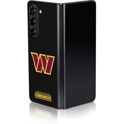 NFL Washington Commanders Black Background Galaxy Z Fold5 5G Skin
