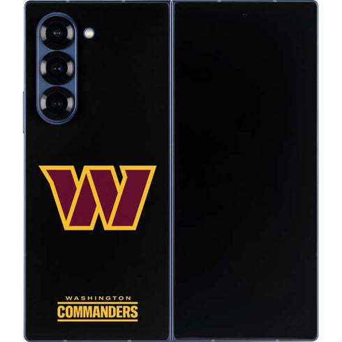 NFL Washington Commanders Black Background Galaxy Z Fold6 Skin