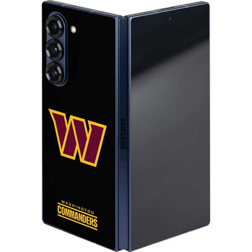 NFL Washington Commanders Black Background Galaxy Z Fold6 Skin