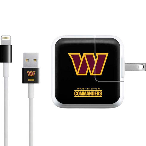 NFL Washington Commanders Black Background iPad Charger (10W USB) Skin