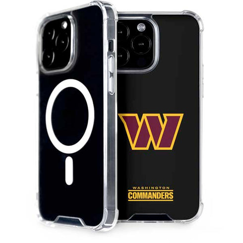 NFL Washington Commanders Black Background iPhone Cases