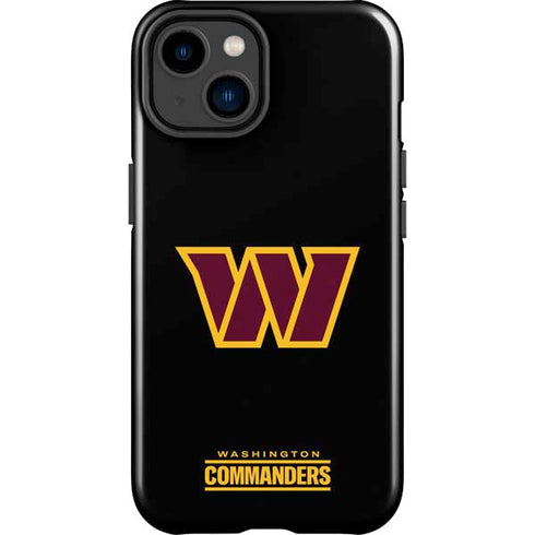 NFL Washington Commanders Black Background iPhone 15 Impact Case