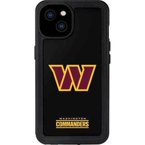 NFL Washington Commanders Black Background iPhone 15 Plus Waterproof Case