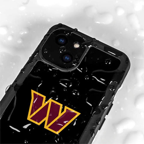 NFL Washington Commanders Black Background iPhone 15 Plus Waterproof Case