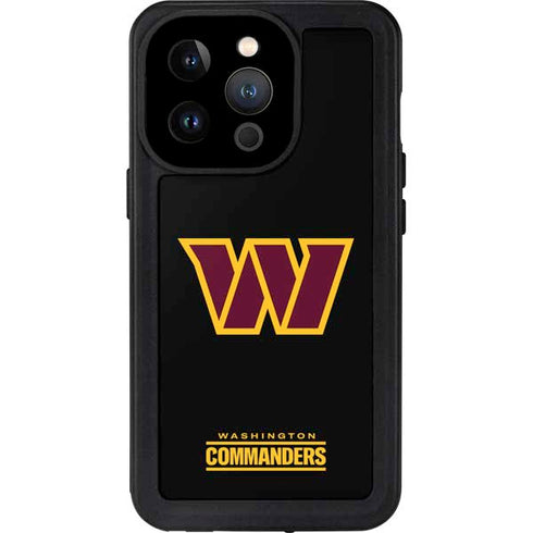NFL Washington Commanders Black Background iPhone 15 Pro Waterproof Case