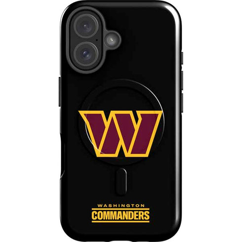 NFL Washington Commanders Black Background iPhone 16 Plus Magsafe Impact Case