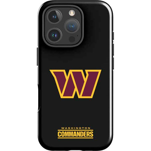 NFL Washington Commanders Black Background iPhone 16 Pro Impact Case