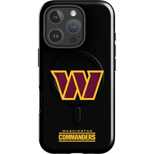 NFL Washington Commanders Black Background iPhone 16 Pro Magsafe Impact Case