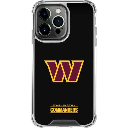 NFL Washington Commanders Black Background iPhone 16 Pro Max Clear Case