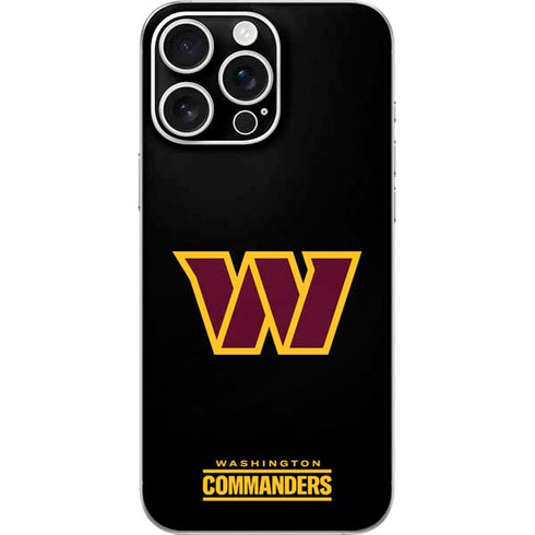 NFL Washington Commanders Black Background iPhone 16 Pro Max Skin
