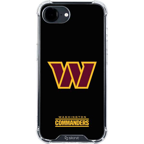 NFL Washington Commanders Black Background iPhone 16e Clear Case