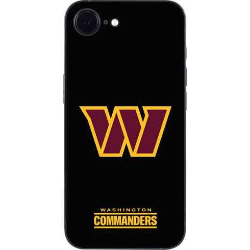 NFL Washington Commanders Black Background iPhone 16e Skin
