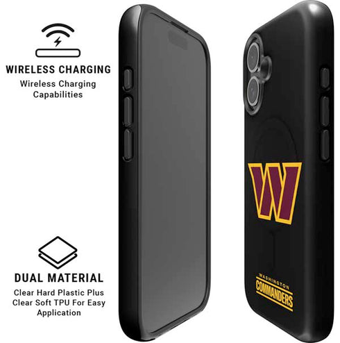 NFL Washington Commanders Black Background iPhone 17 Magsafe Impact Case