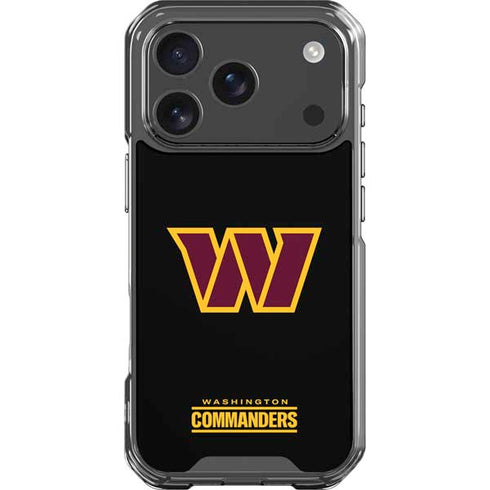 NFL Washington Commanders Black Background iPhone 17 Pro Clear Case