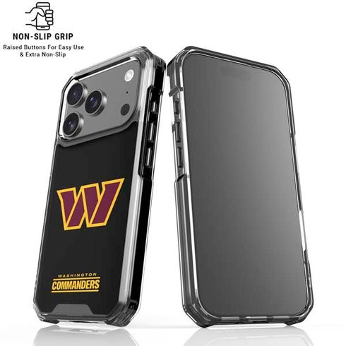 NFL Washington Commanders Black Background iPhone 17 Pro Clear Case
