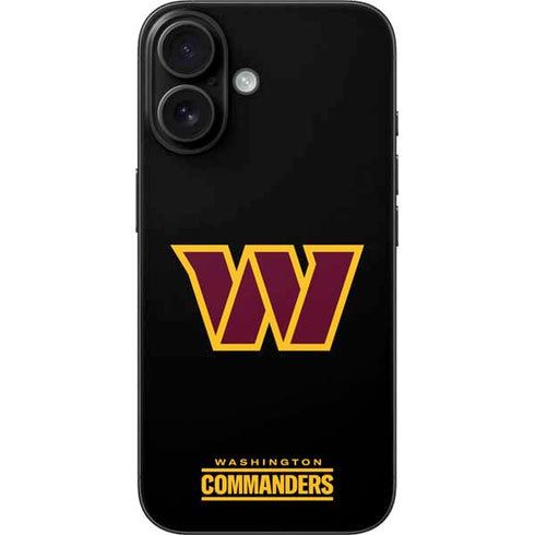 NFL Washington Commanders Black Background iPhone 17 Skin