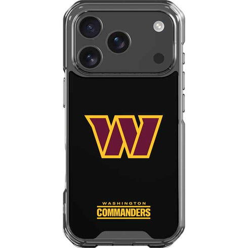 NFL Washington Commanders Black Background iPhone 18 Pro Clear Case