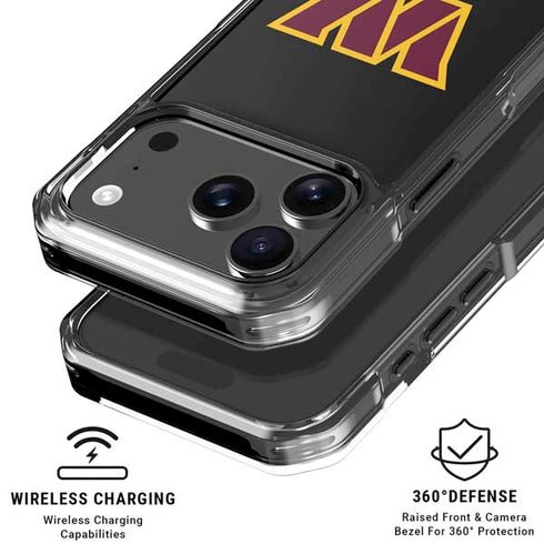 NFL Washington Commanders Black Background iPhone 18 Pro Clear Case