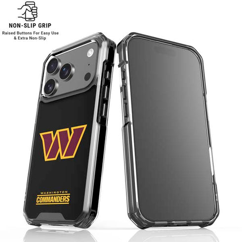 NFL Washington Commanders Black Background iPhone 18 Pro Clear Case