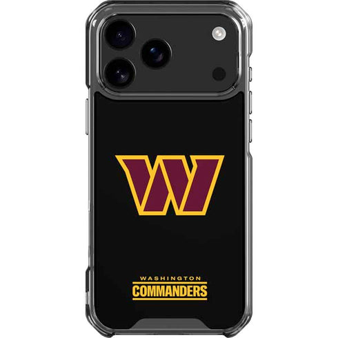NFL Washington Commanders Black Background iPhone 18 Pro Max Clear Case