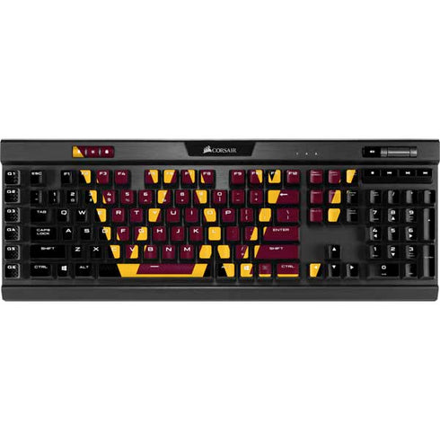 NFL Washington Commanders Black Background K95 RGB PLATINUM Mechanical Gaming Keyboard Skin