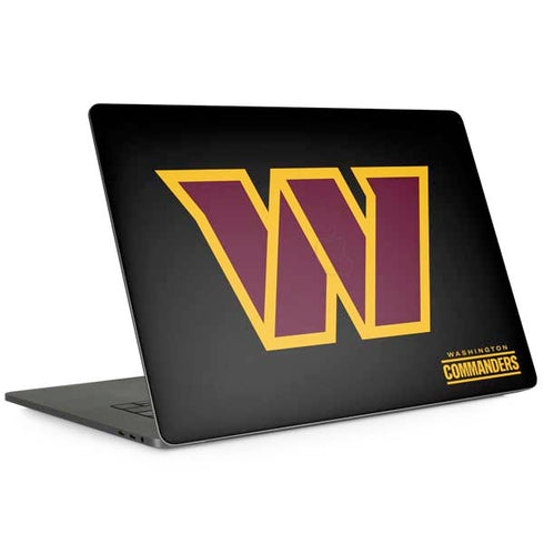 NFL Washington Commanders Black Background MacBook Skins