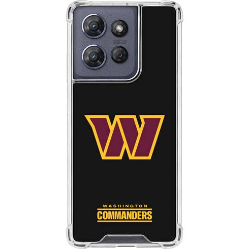 NFL Washington Commanders Black Background Moto G 5G (2025) Clear Case