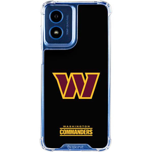 NFL Washington Commanders Black Background Moto G 5G (2024) Clear Case