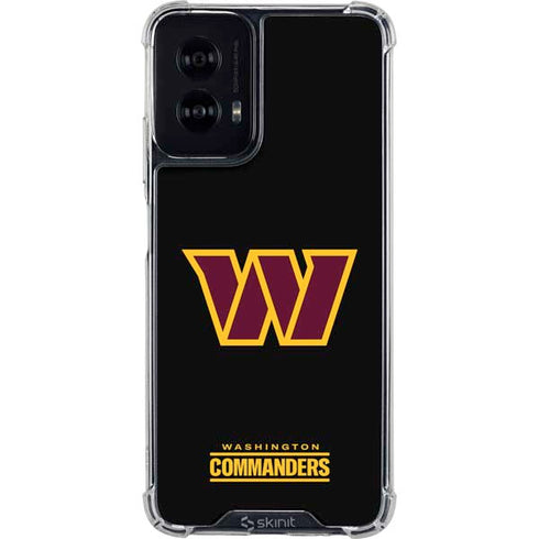 NFL Washington Commanders Black Background Moto G Power 5G (2024) Clear Case