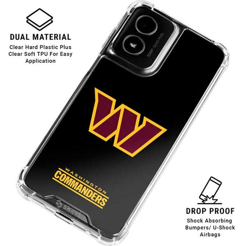 NFL Washington Commanders Black Background Moto G Power 5G (2024) Clear Case