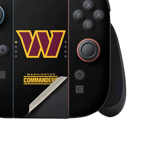 NFL Washington Commanders Black Background Nintendo Switch 2 (2025) Joy-Con Controller Skin