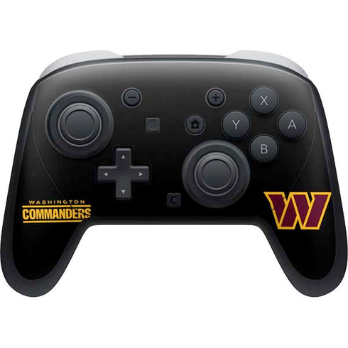 NFL Washington Commanders Black Background Nintendo Skins