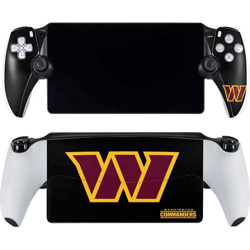 NFL Washington Commanders Black Background PlayStation Portal Remote Player Skin