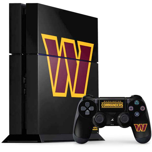 NFL Washington Commanders Black Background PlayStation PS4 Skins