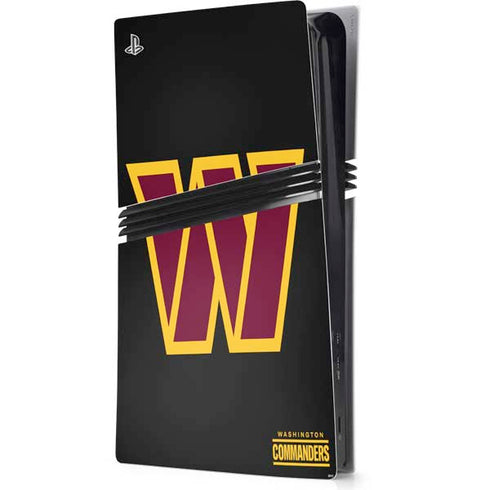 NFL Washington Commanders Black Background PS5 Pro Console Skin