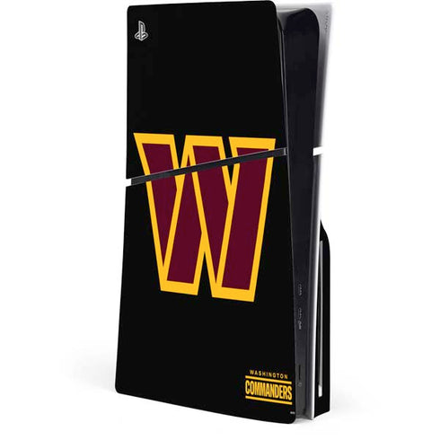 NFL Washington Commanders Black Background PlayStation PS5 Skins