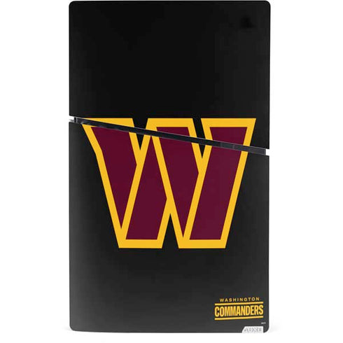 NFL Washington Commanders Black Background PS5 Slim Digital Edition Console Skin