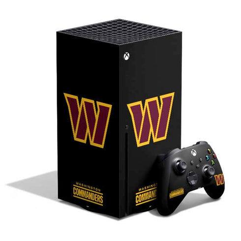 NFL Washington Commanders Black Background Xbox Series X Bundle Skin